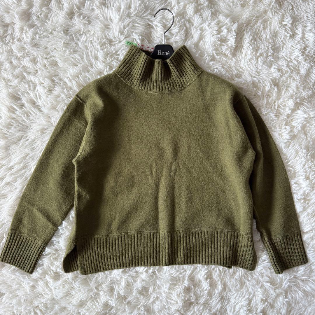 MHL 2023限定カラー マーガレットハウエル タートルネック ニット 抹茶