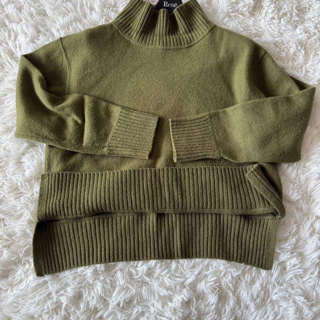 MHL 2023限定カラー マーガレットハウエル タートルネック ニット 抹茶