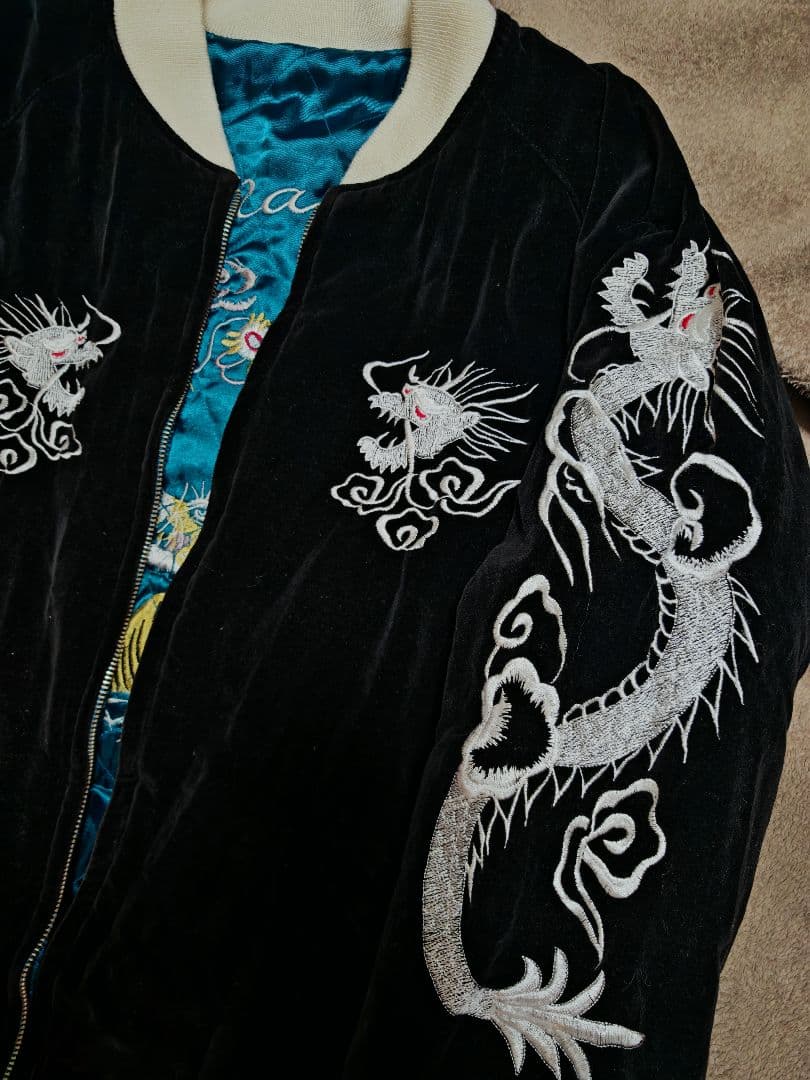 OPEN DICH２面用 別珍 虎龍ワシ 日本限定 スカジャン vintage