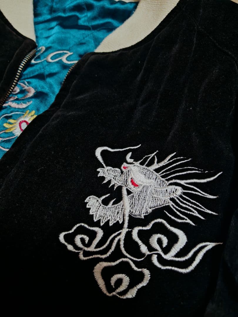 OPEN DICH２面用 別珍 虎龍ワシ 日本限定 スカジャン vintage