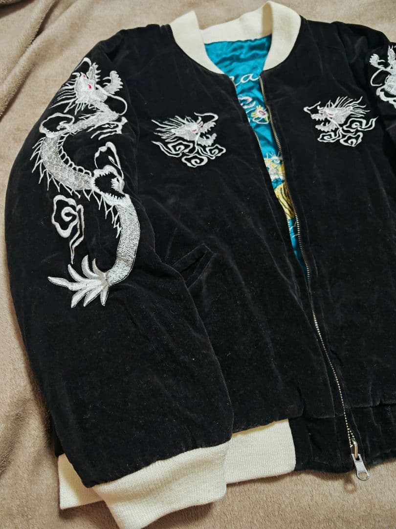 OPEN DICH２面用 別珍 虎龍ワシ 日本限定 スカジャン vintage