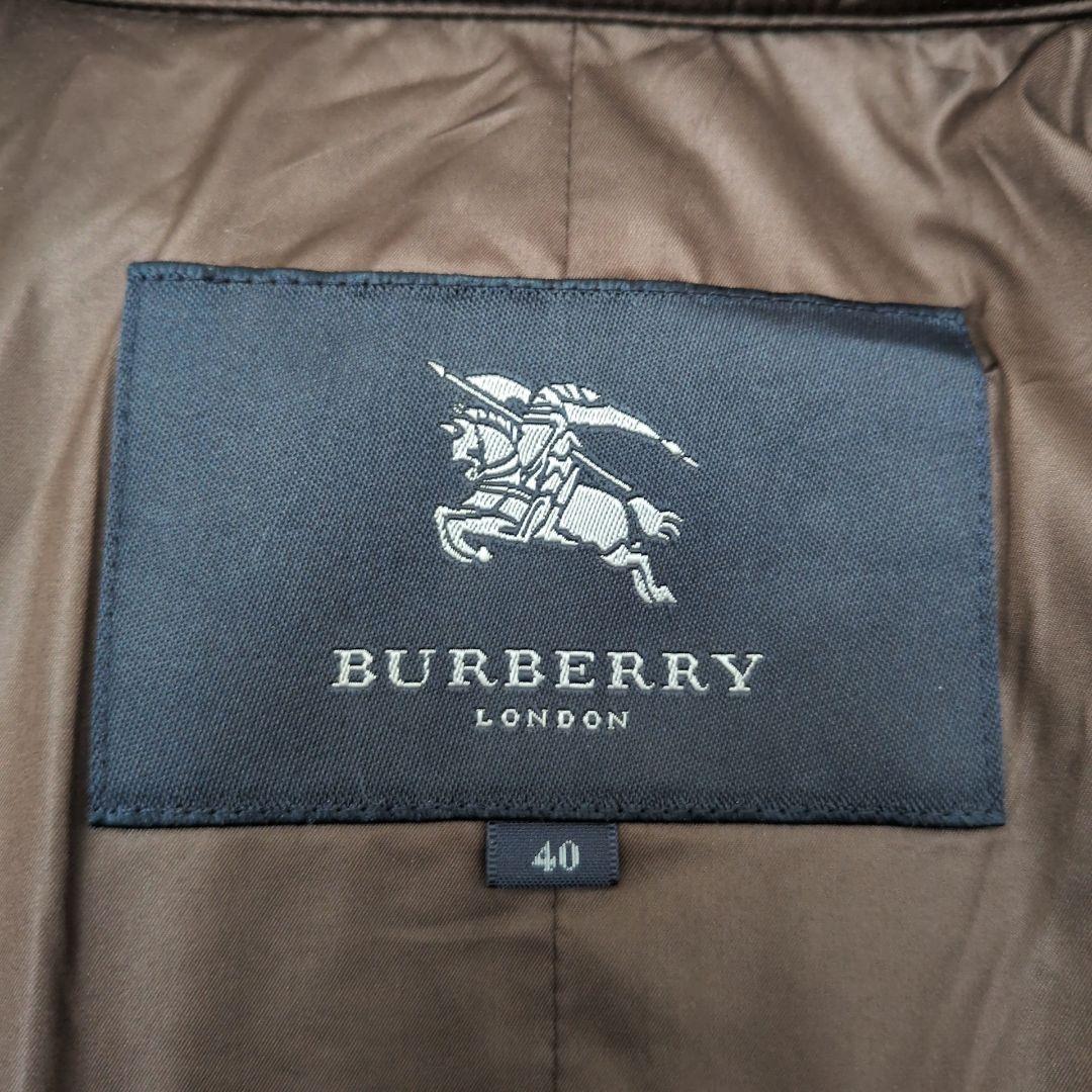 【極美品 L相当】バーバリー　ダウンジャケット　ノバチェック　ベルト　ブラウン