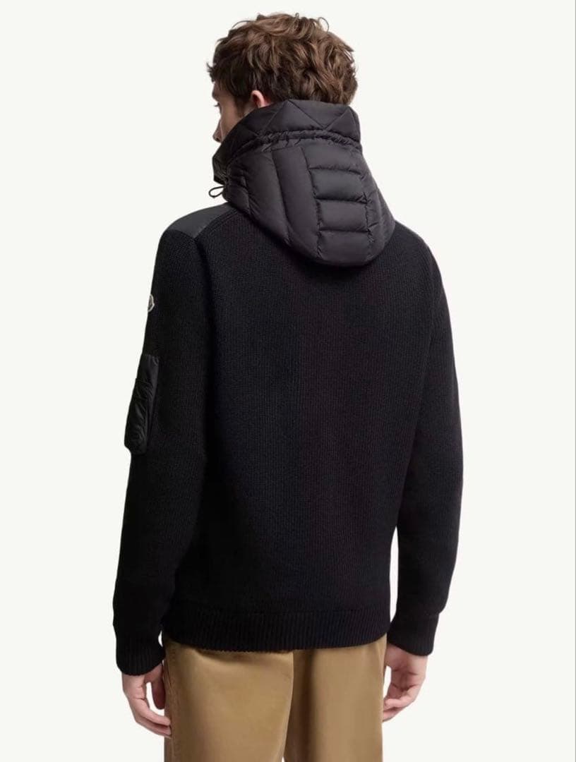 【極美品】モンクレール　ハイブリッドカーディガン　ブラック　XL