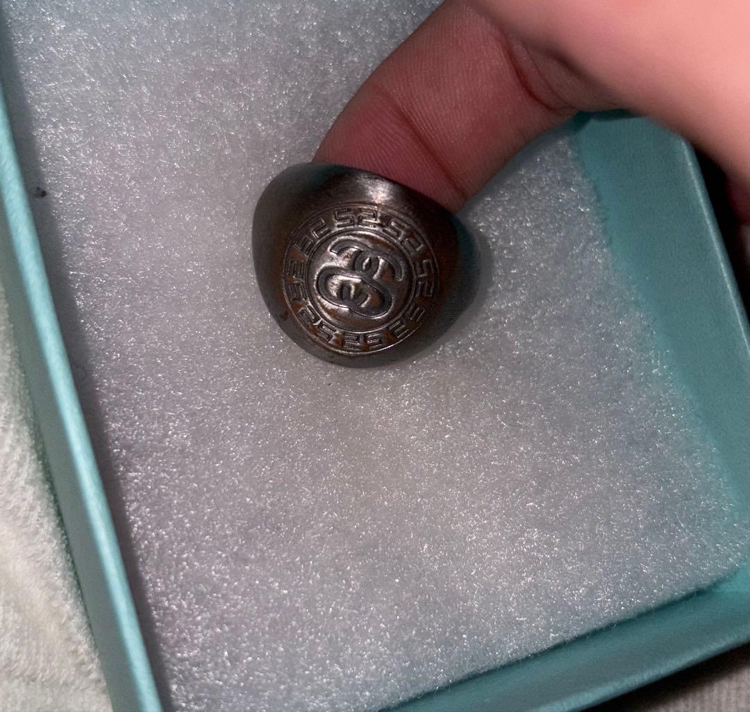 old stussy カレッジ　リング　90s