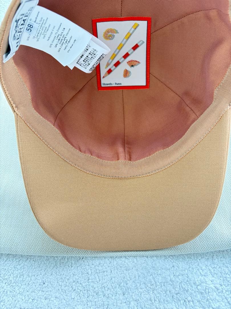 【美品】HERMES キャップ ミラノジャージーキャスケット テス 58