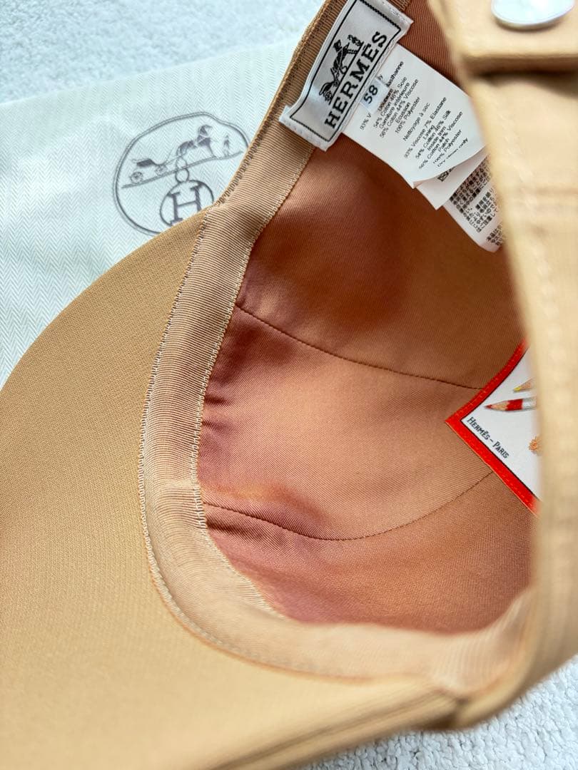 【美品】HERMES キャップ ミラノジャージーキャスケット テス 58