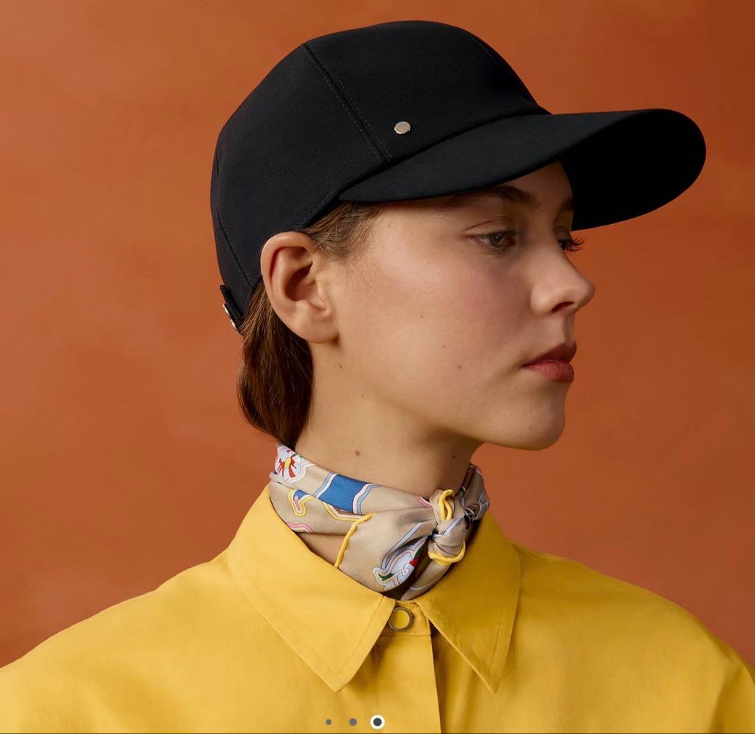 【美品】HERMES キャップ ミラノジャージーキャスケット テス 58