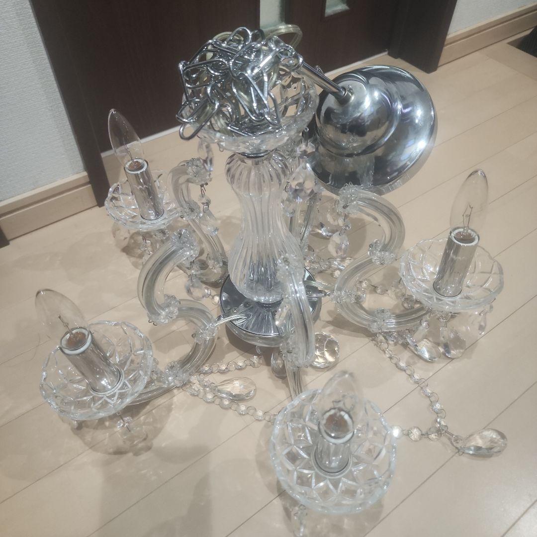 クリスタルシャンデリア 天井照明 5灯式