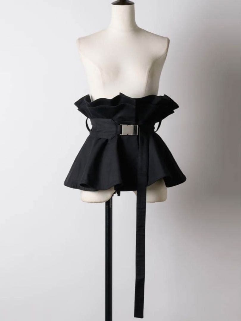 【新品】LA BELLE ETUDE／サークルフレアボリュームベルト ブラック