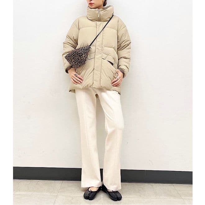 美品 Marmot SHIPS別注ハイネックダウンジャケットM ゆったり手洗い可