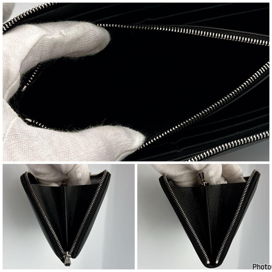 新品同様❤️エルメス✨アザップ　ロング　オールレザー　ブラック　長財布　57