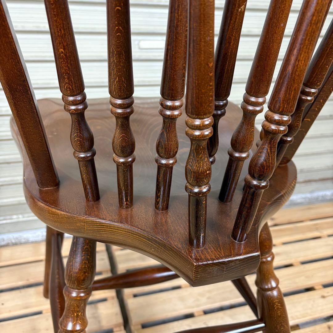 【送料込】秋田木工　ヴィンテージチェア　ダイニングチェア　椅子　アンティーク④