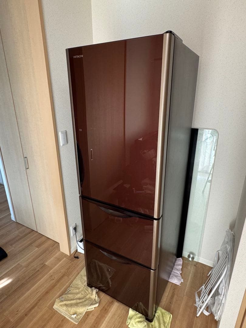 ☆設置送料込日立 冷蔵庫クリスタルブラウンR-S3800GV XT 2017年製