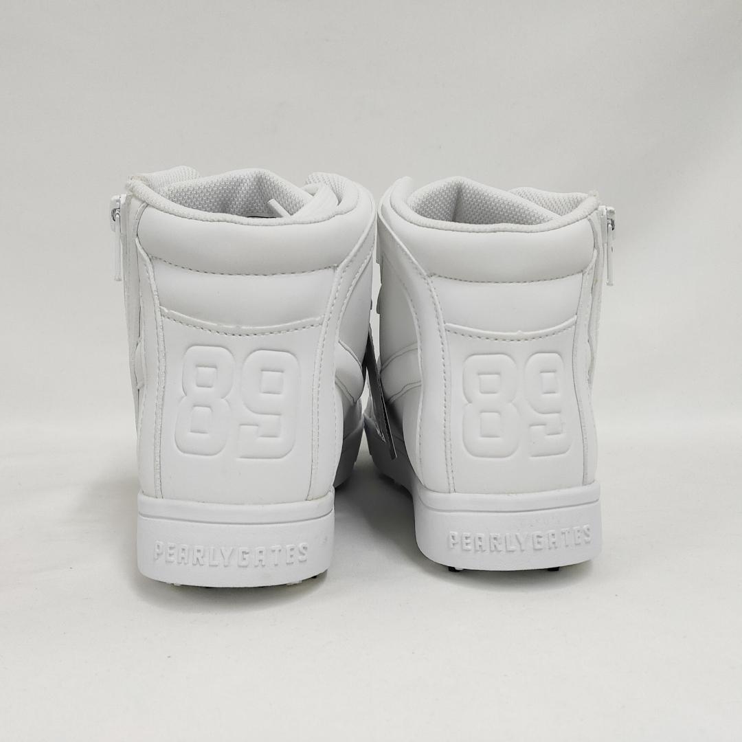 ○★新品 未使用 パーリーゲイツ ミドルカット ゴルフシューズ ホワイト23cm