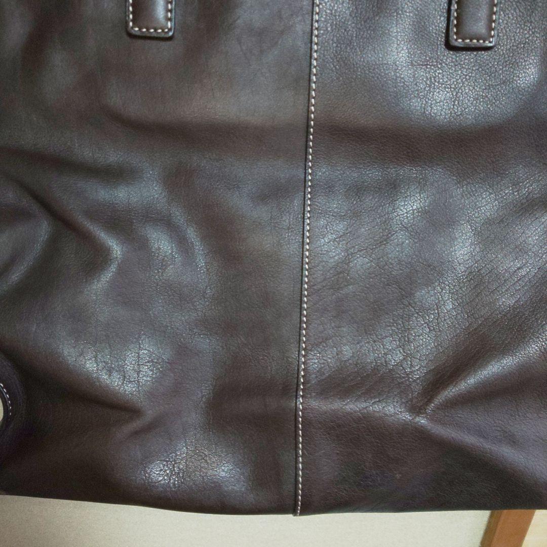 ダークブラウン レザートートバッグ