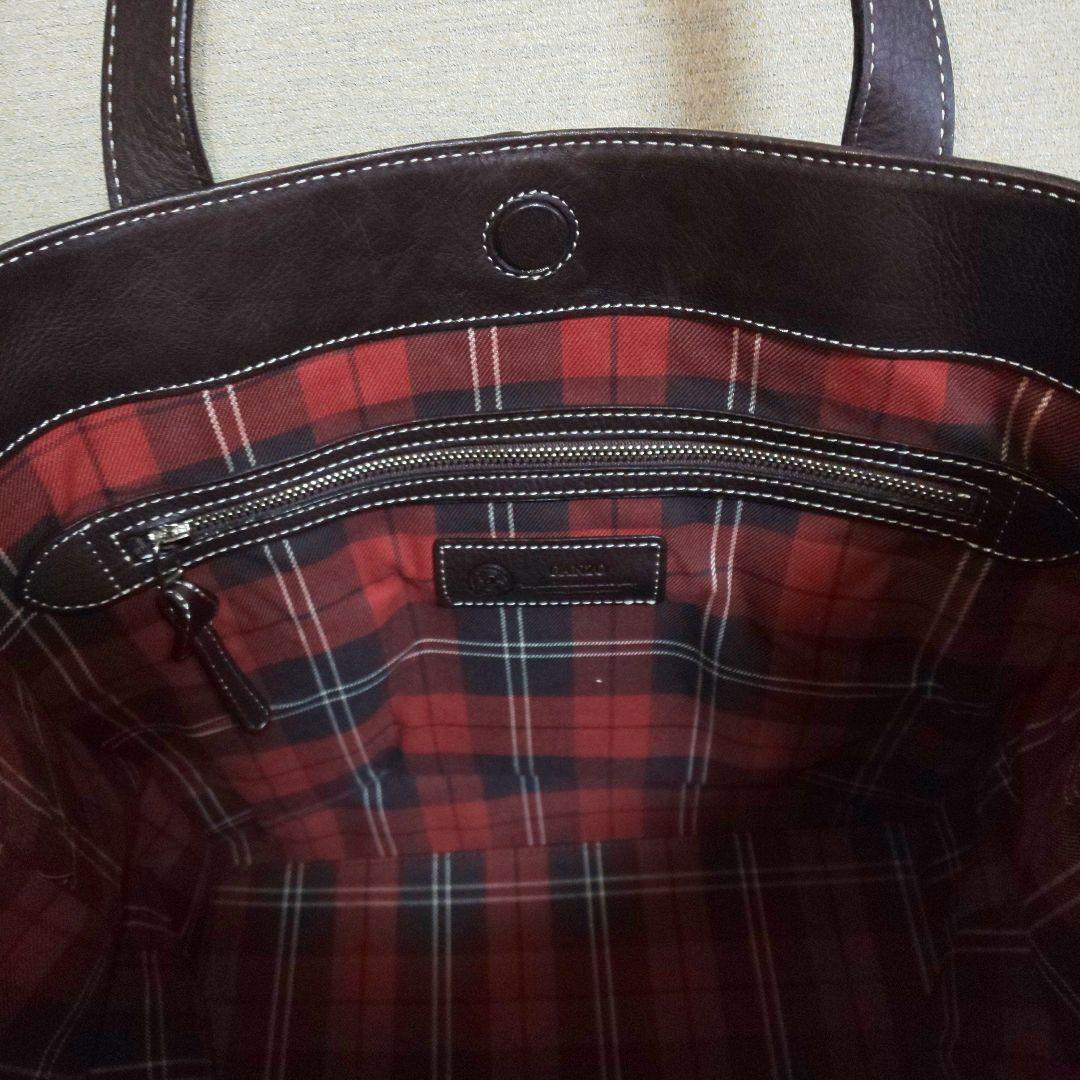 ダークブラウン レザートートバッグ