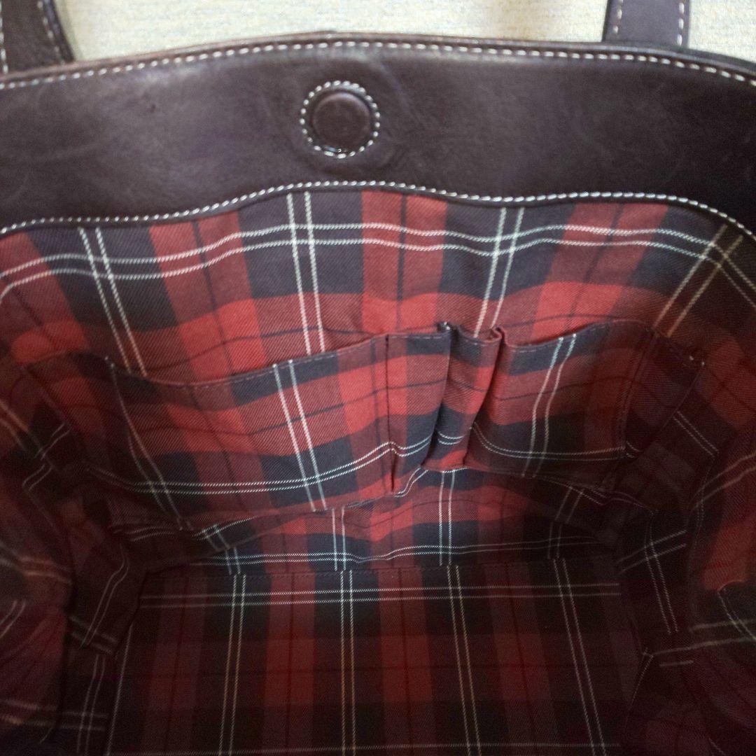 ダークブラウン レザートートバッグ