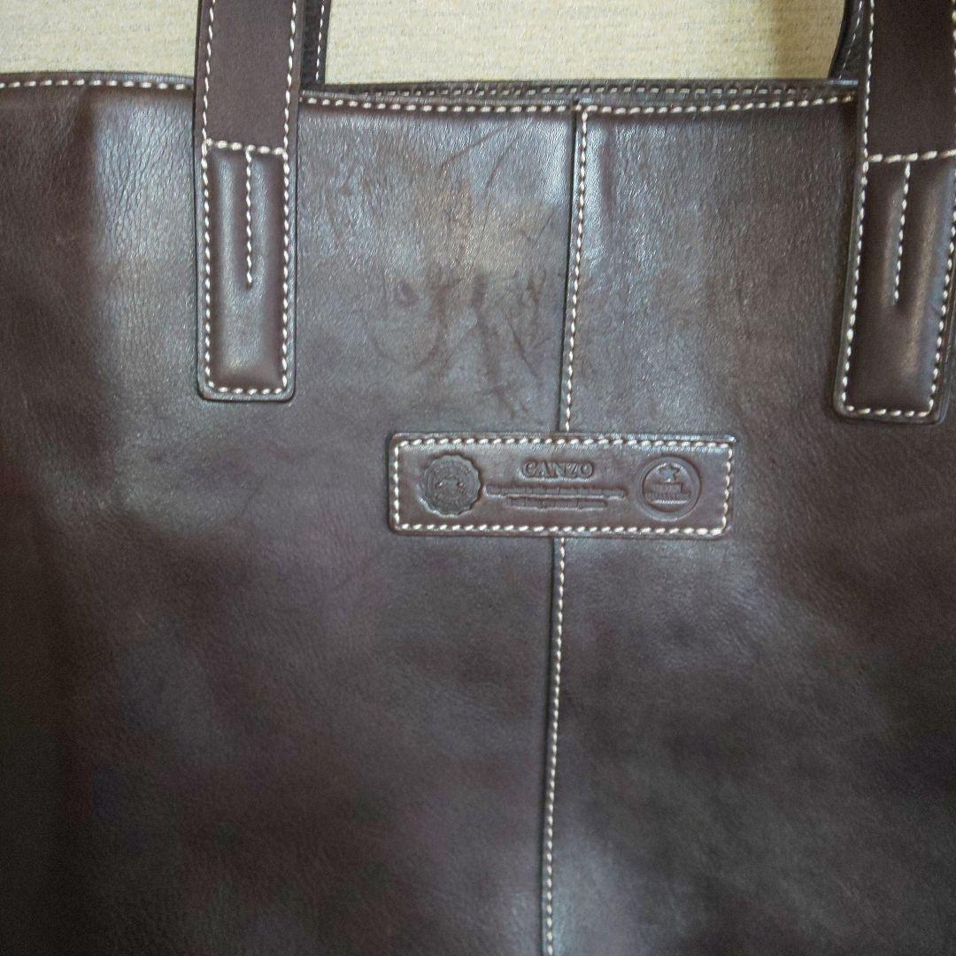 ダークブラウン レザートートバッグ