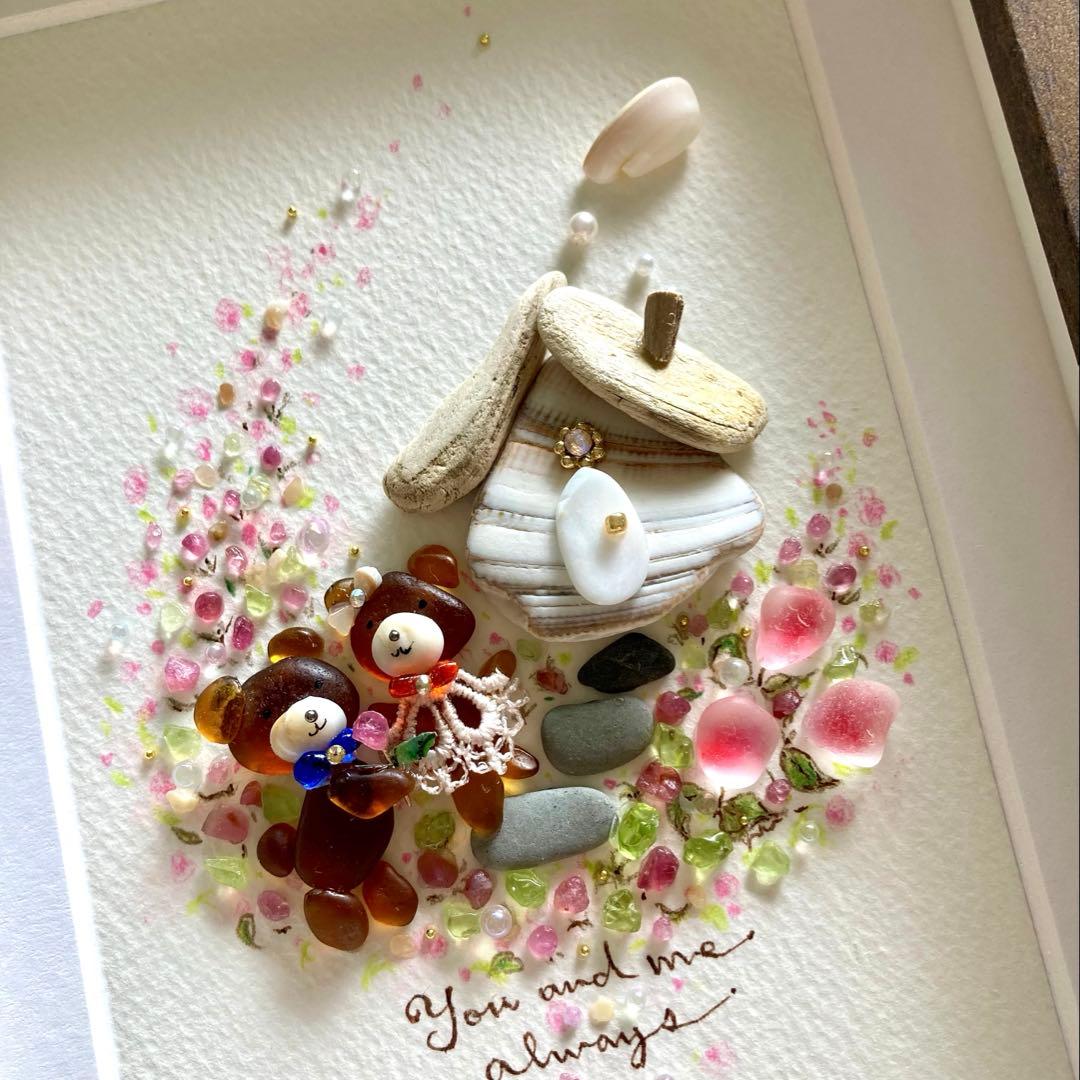 ニーコ　オーダー受付　シーグラス／天然石／フレームアート