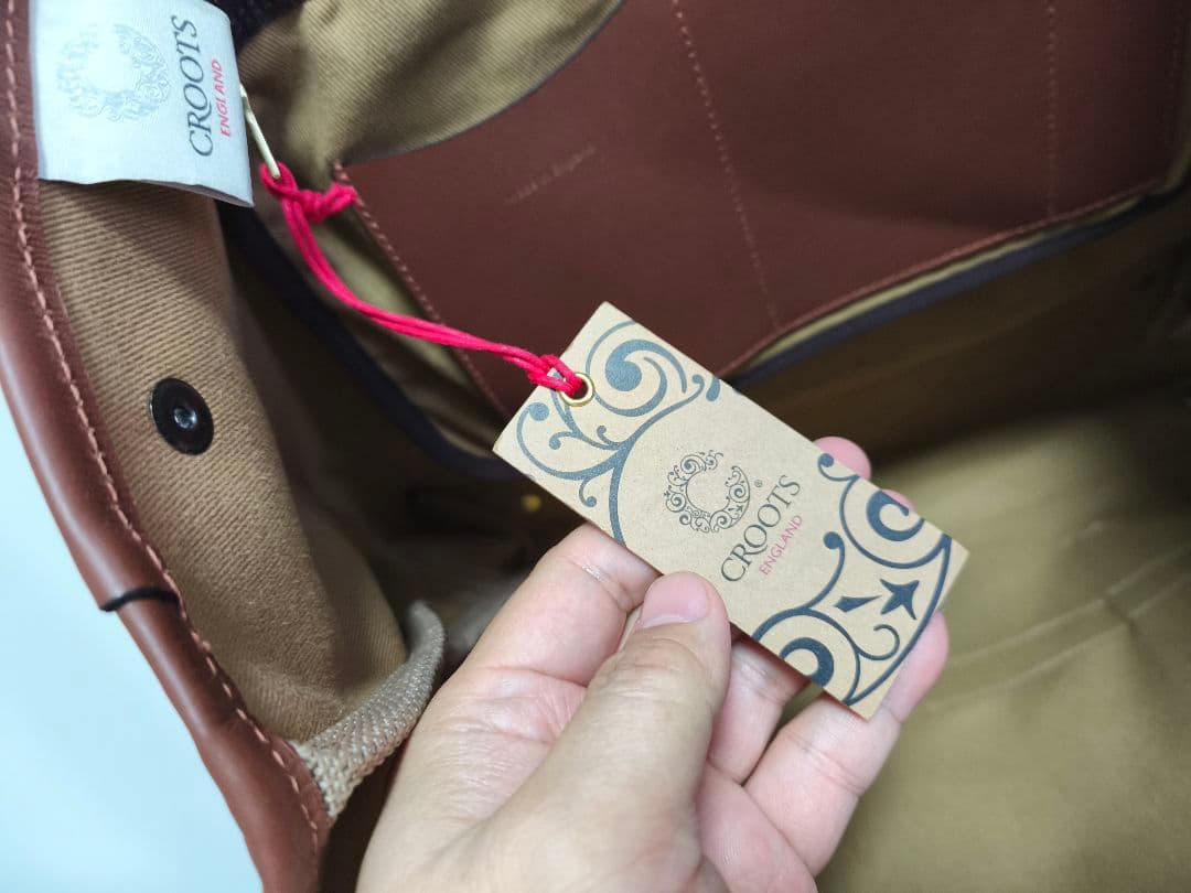 新品！CROOTS サムブラウントートバッグ ベージュ 英国製(定価65000)