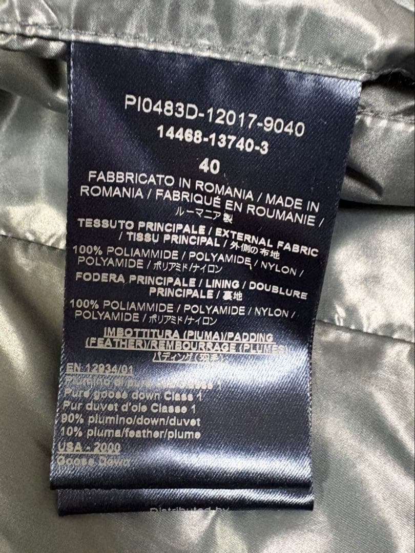 HERNO ヘルノ　ダウンベスト　ブルーグレー　40