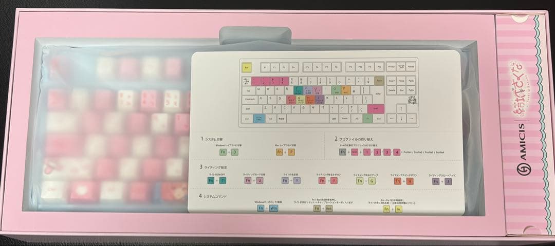 『結城さくな』 × AMICIS コラボゲーミングキーボード　ホログラムカード付