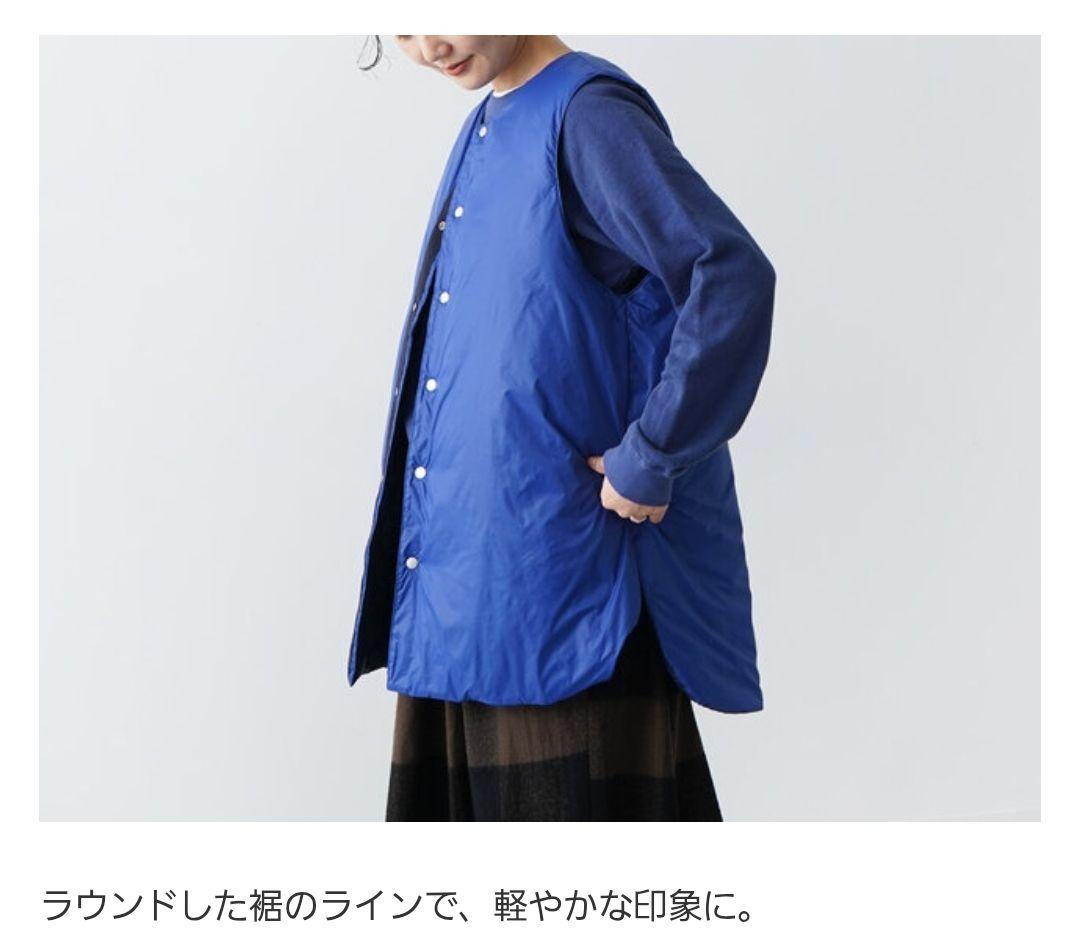 ひなたです✨ ナチュラルランドリー リバーシブルミドルダウンベスト