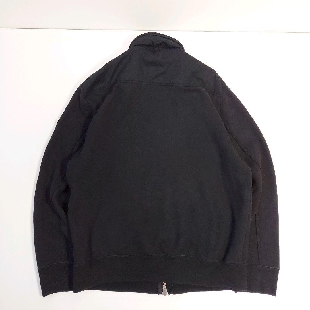 90s ポロバイラルフローレン 異素材レイヤード 裏起毛 ブルゾン L 黒