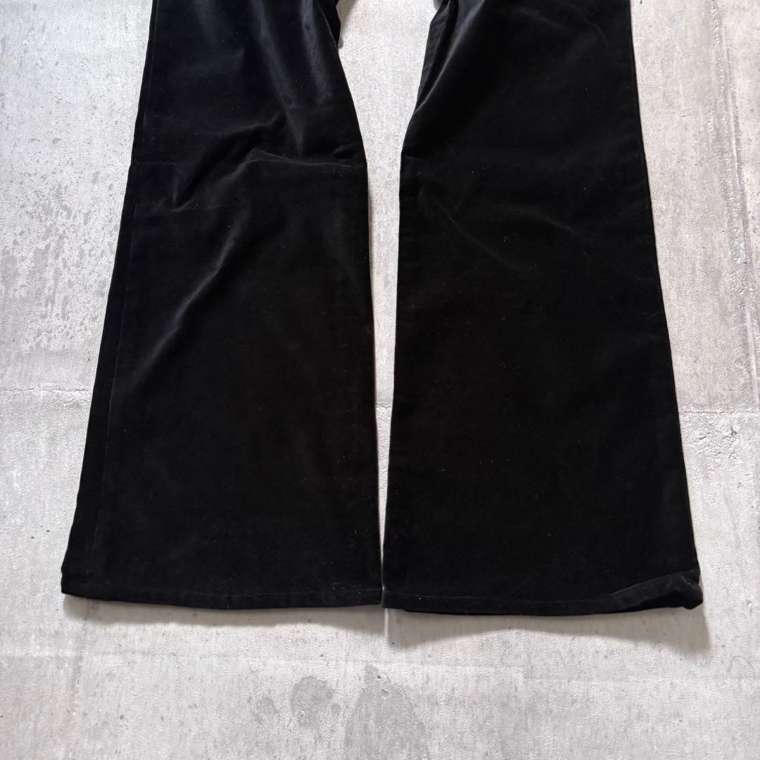 パンツ 00s velours flare pants y2k archive punk