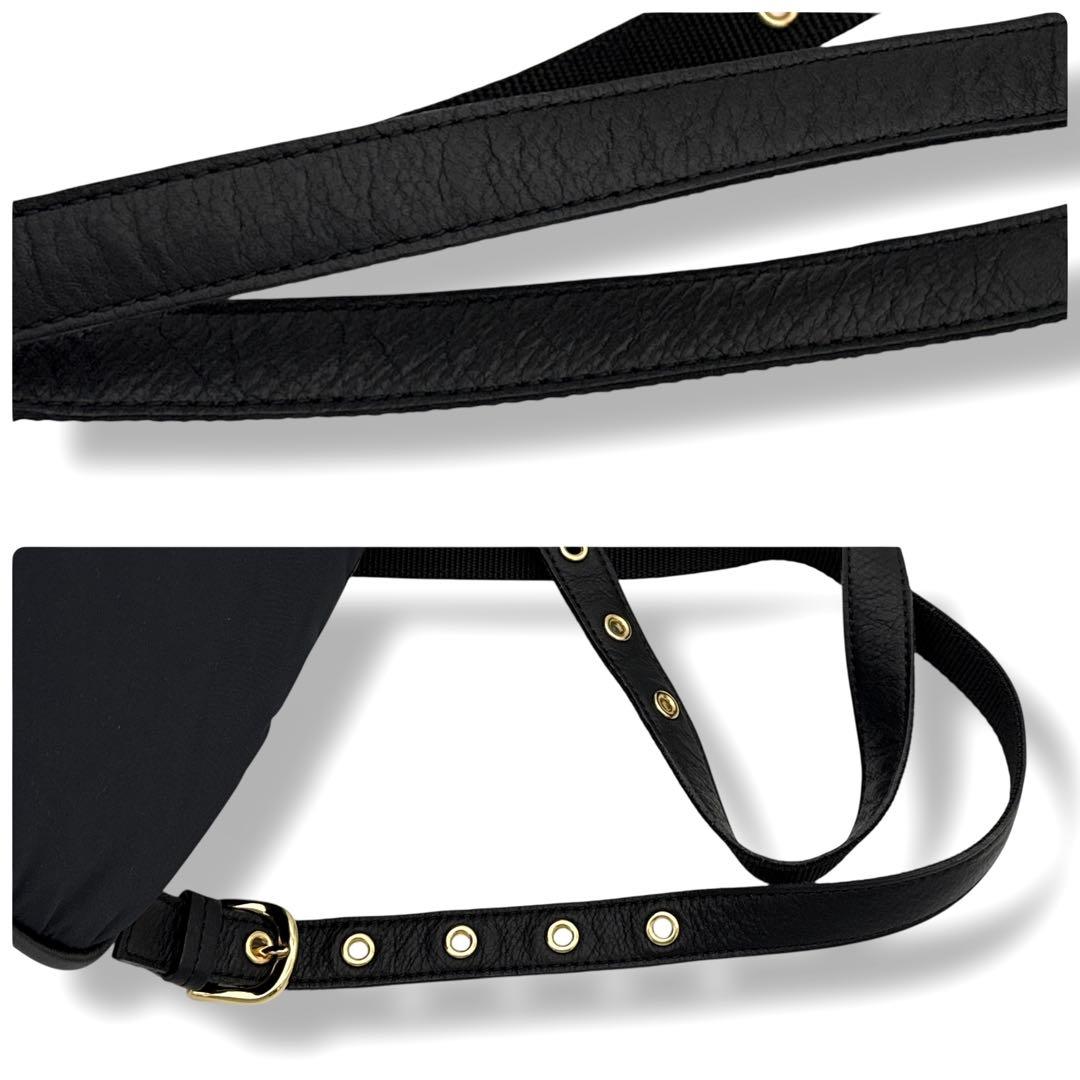 未使用級 ブルーレーベル クレストブリッジ リュック レザー × ナイロン