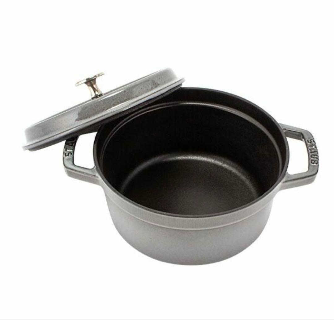 ✨新品【Staubストウブ鍋ピコ.ココット ラウンド】22cm人気完売‼︎Gグレー