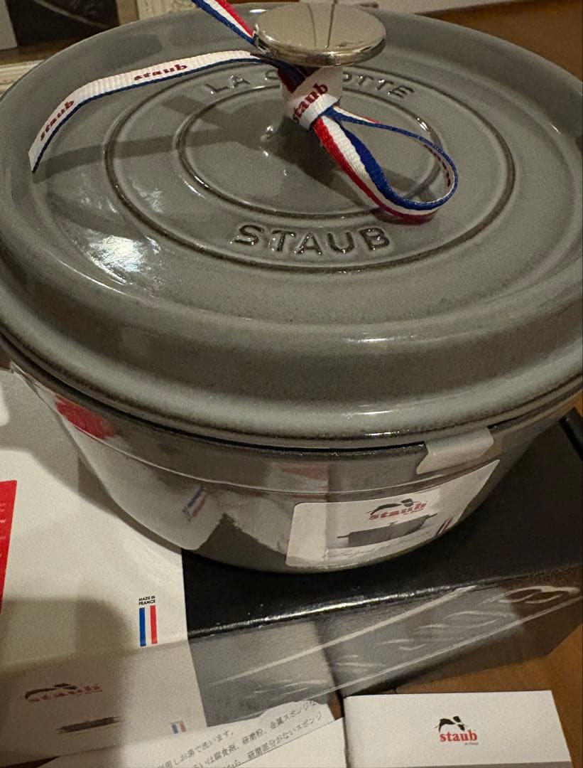 ✨新品【Staubストウブ鍋ピコ.ココット ラウンド】22cm人気完売‼︎Gグレー