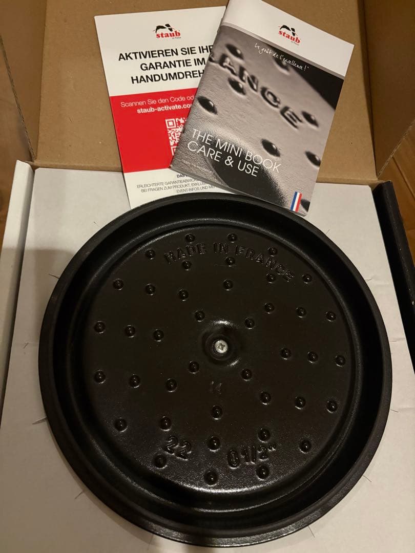 ✨新品【Staubストウブ鍋ピコ.ココット ラウンド】22cm人気完売‼︎Gグレー