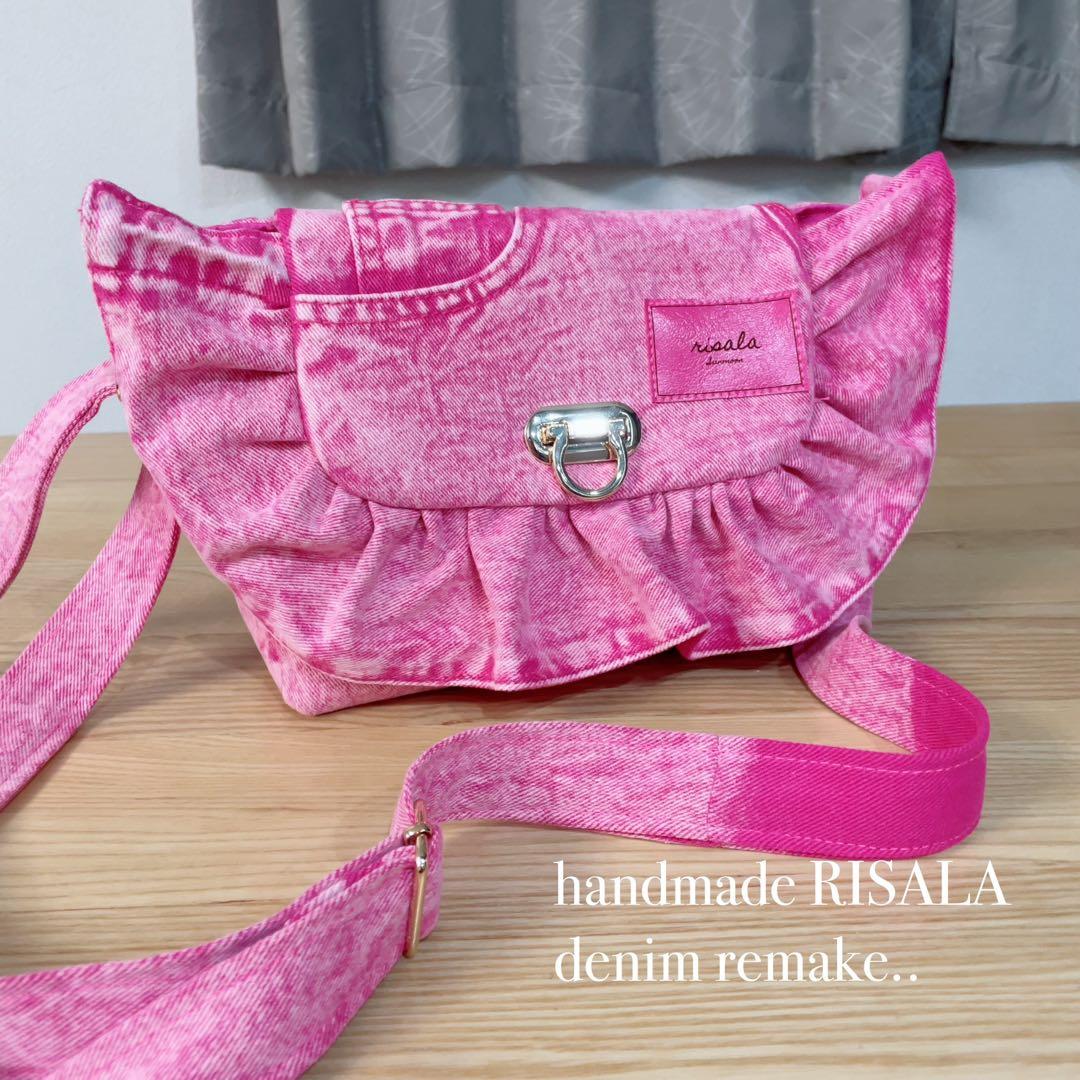 デニム リメイク ピンク セット