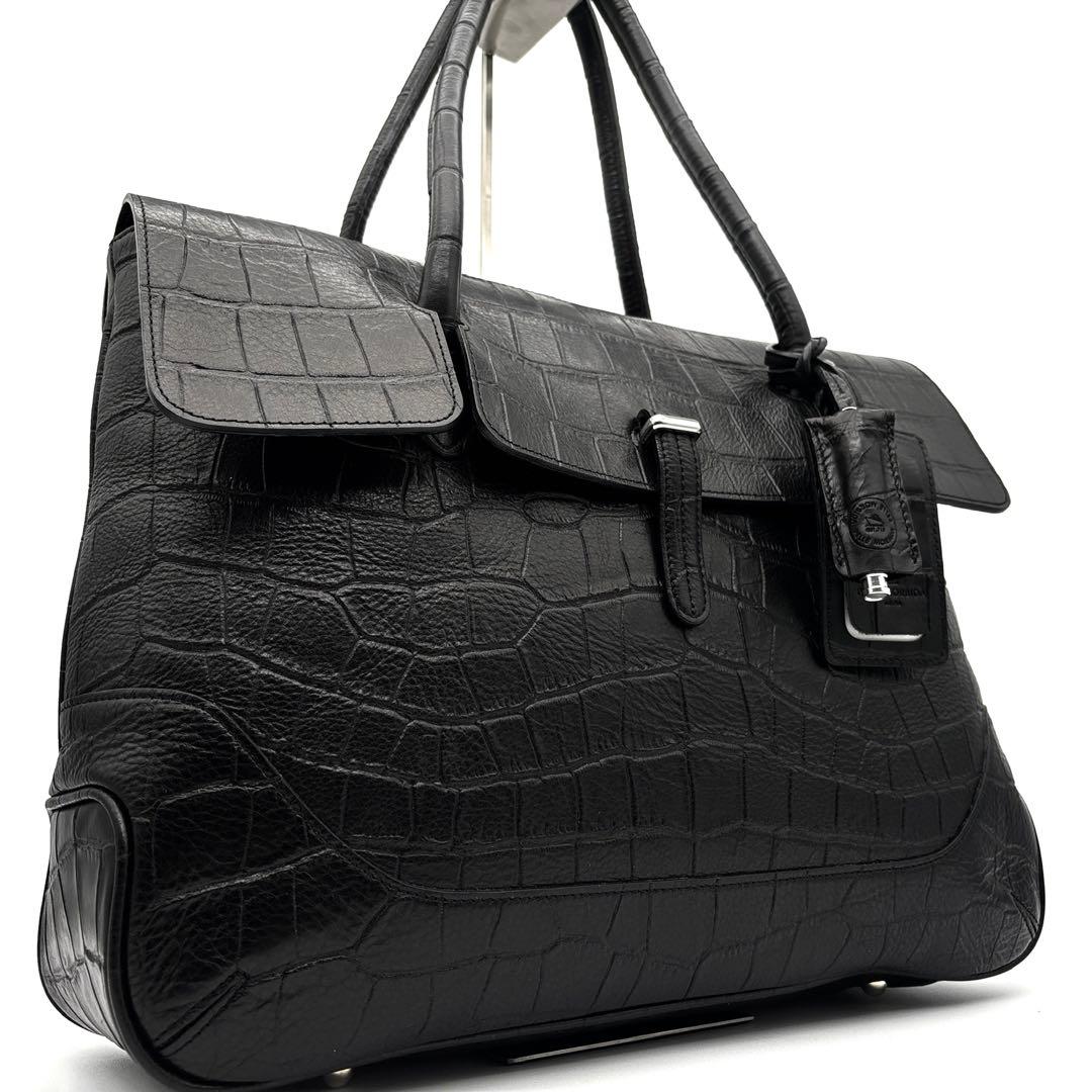 未使用級 ペッレモルビダ メイデンボヤージュ トートバッグ レザー フラップ 黒