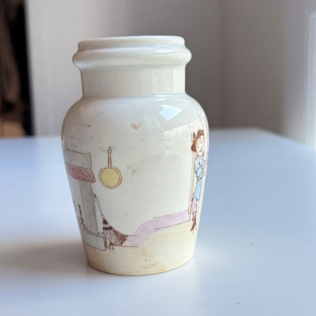 【希少】フランスアンティーク リュネヴィル マスタードポット ミッシェルおばさん