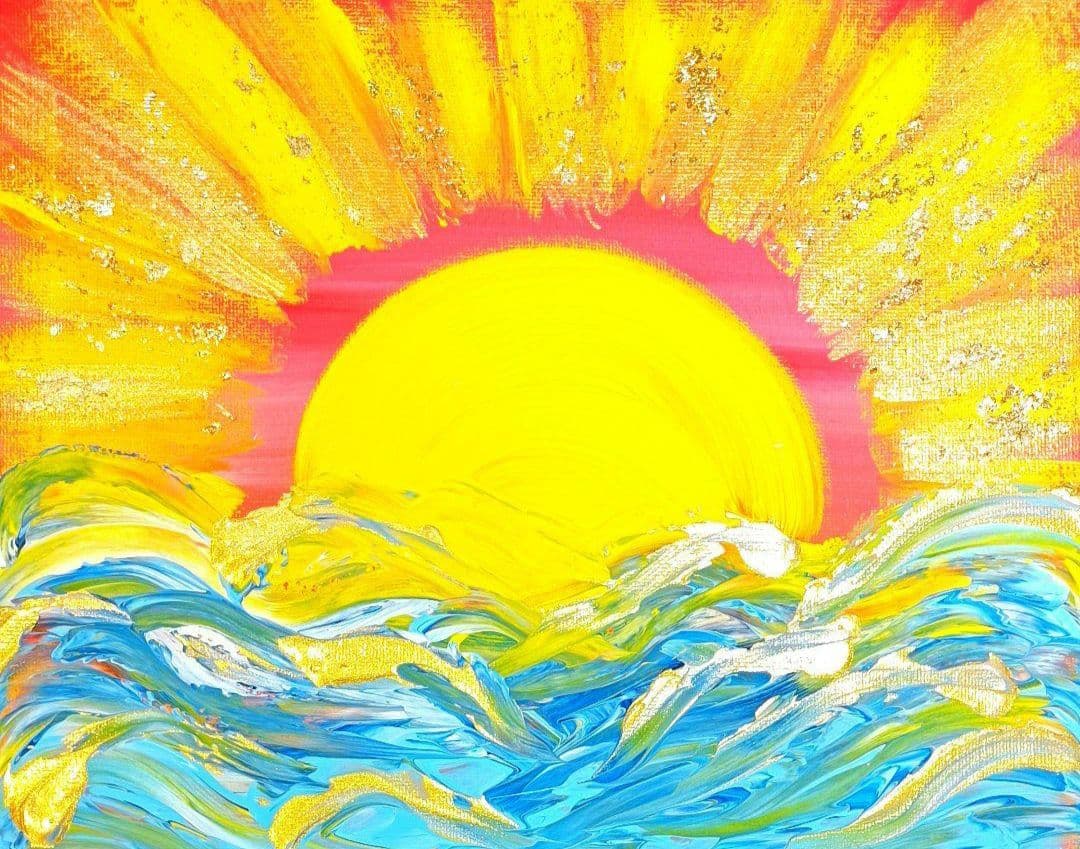 ☆yuyu☆❀アクリルライト絵画レジン海アート❀