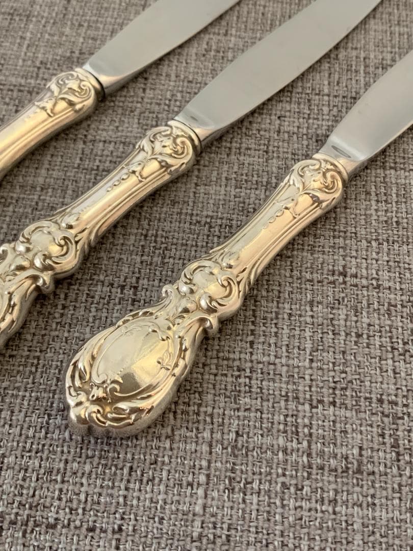 REED&BARTON　純銀製　リード＆バートン　スターリングテーブルナイフ3本