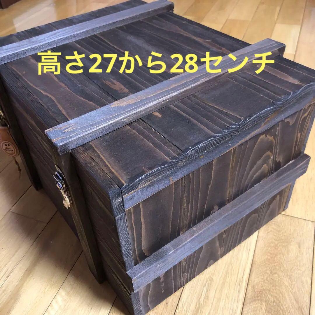 スーパーカブ、ハンターカブなどに！木製ボックス ダークブラウン(リアボックス)