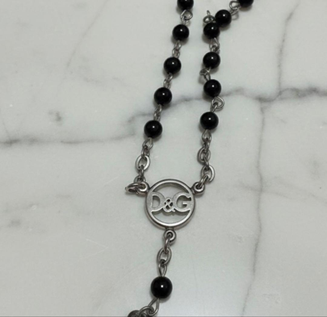 美品 D&G ロザリオ風ネックレス メンズ