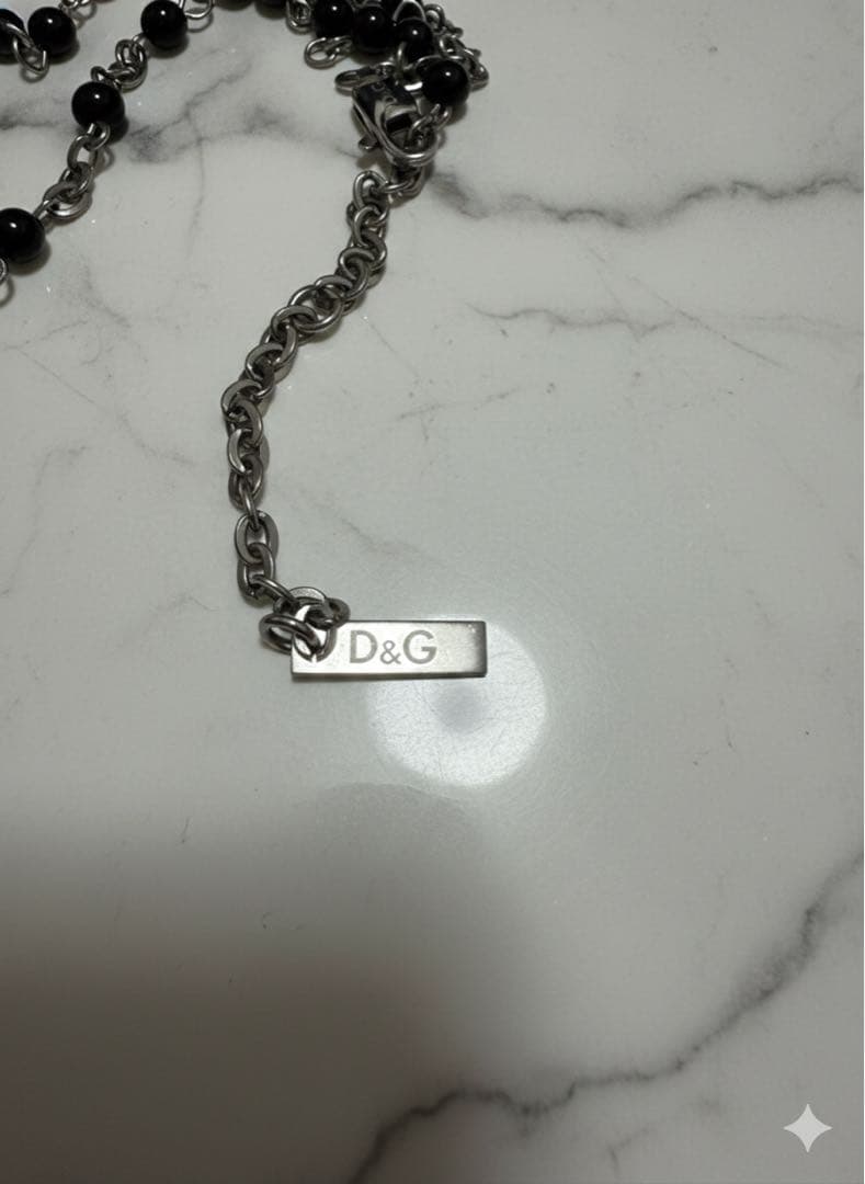 美品 D&G ロザリオ風ネックレス メンズ
