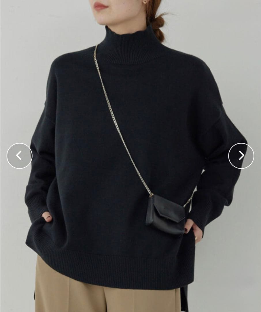 ★anton★ガリャルダガランテ 《全骨格対応》オーバータートルニット 黒