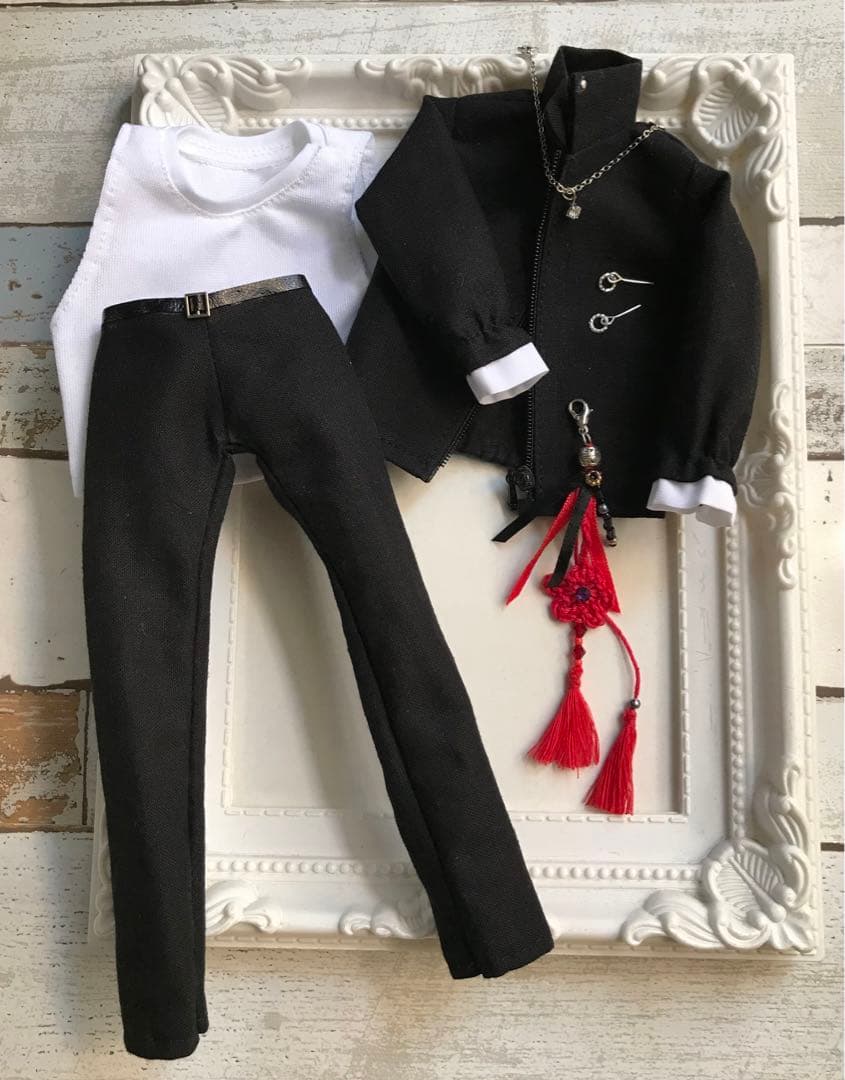 BTS ドール服　ブラックジャケットセットアップ　ジミン