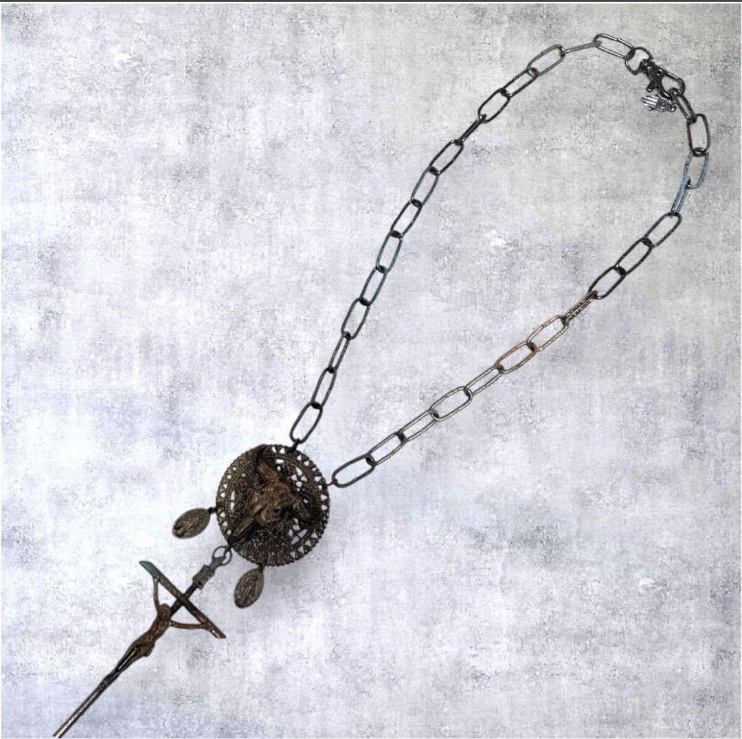 ★一点物★ジャンポールゴルチエ バッファローヘッドクロスネックレス激レア希少