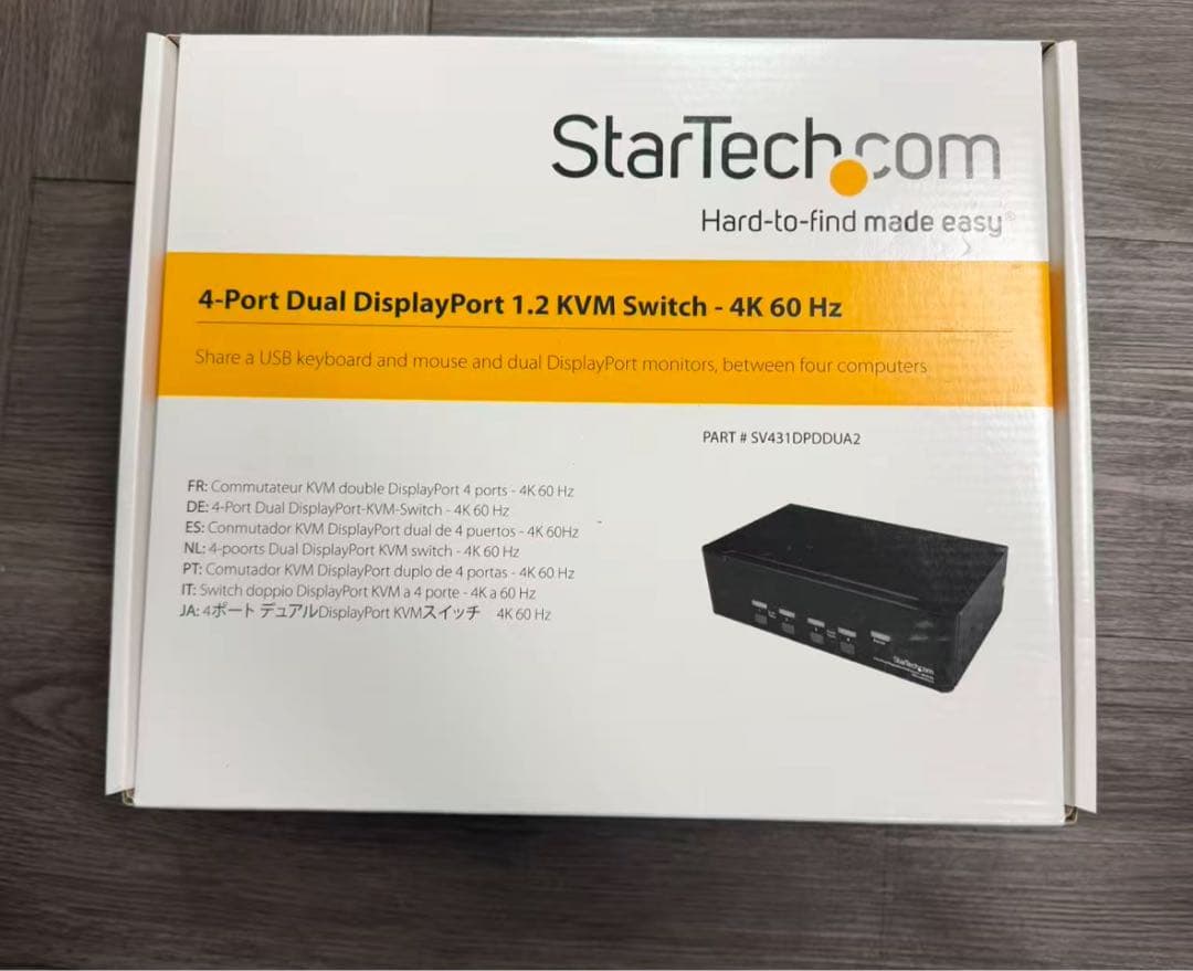 4ポート デュアルDisplayPort KVMスイッチ 4K/60Hz