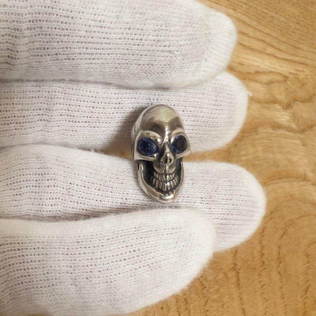 美品 ビルウォールレザー ストーンアイ ゴールドサダー スカルビーズ 2個セット