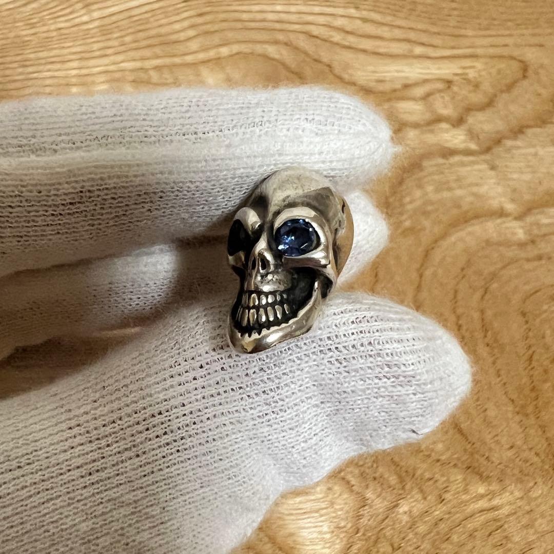 美品 ビルウォールレザー ストーンアイ ゴールドサダー スカルビーズ 2個セット