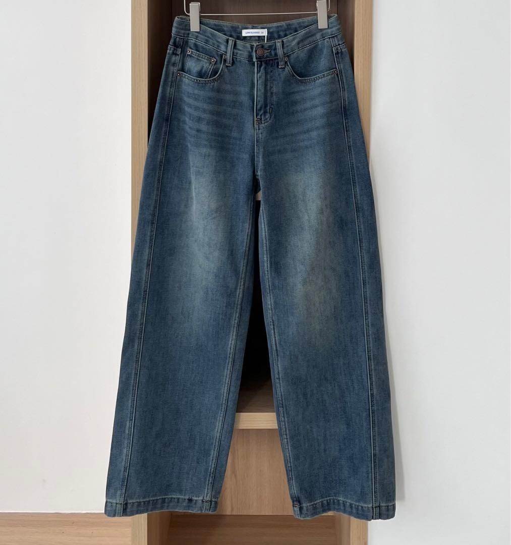 Low classic ブルーワイドレッグデニム