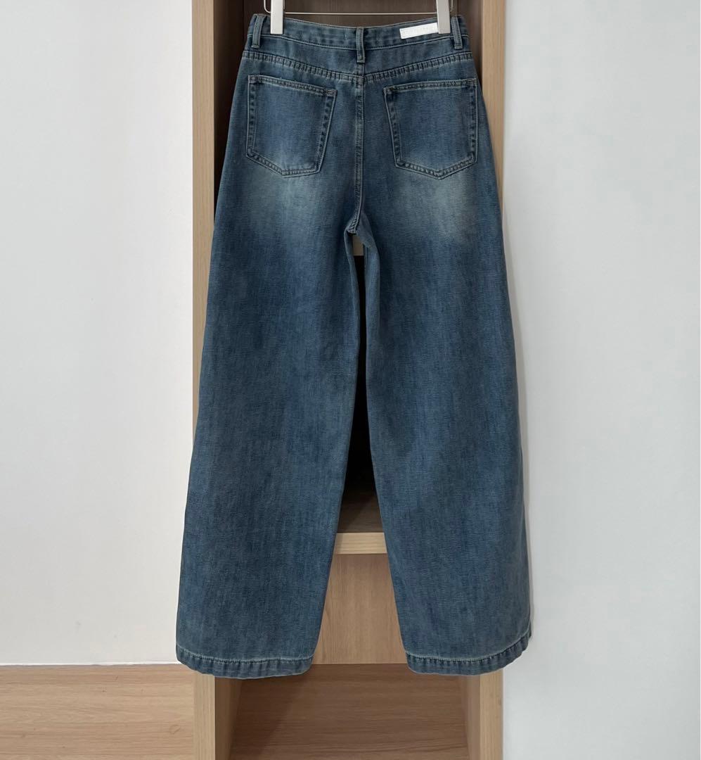 Low classic ブルーワイドレッグデニム