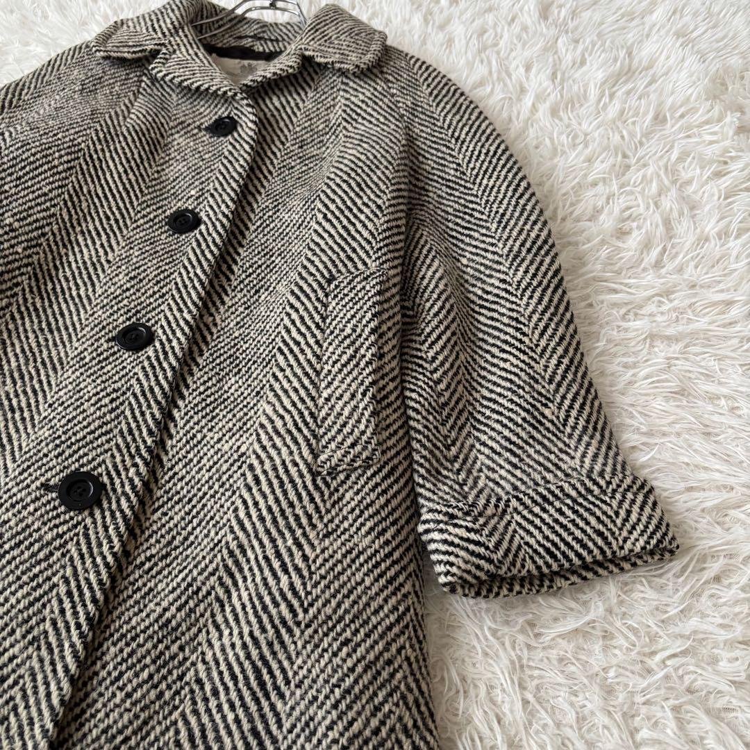 美品✨ アクアスキュータム ウールコート チェスターコート ヘリンボーン